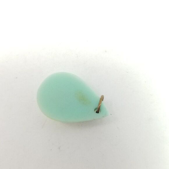 Vintage Starfish Drop Shape Pendant, Acrylic, Teal Background, Retro Charm - Picture 3 of 5